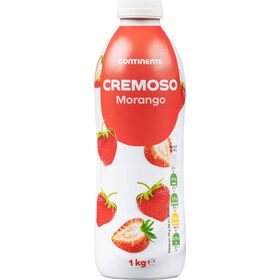 Iogurte Líquido Cremoso Morango Continente 1 kg