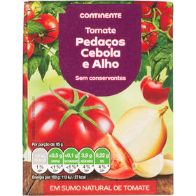 Tomate Em Pedaços Com Cebola E Alho Continente 380 gr
