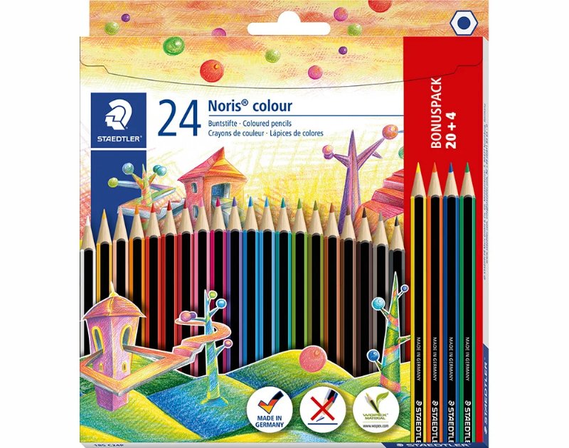 Lápis De Cor Staedtler Noris Colour 20+4 Unidades