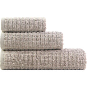 Conjunto 3 Toalhas 450 g/M2 Lotus Bege Kasa 1 Un