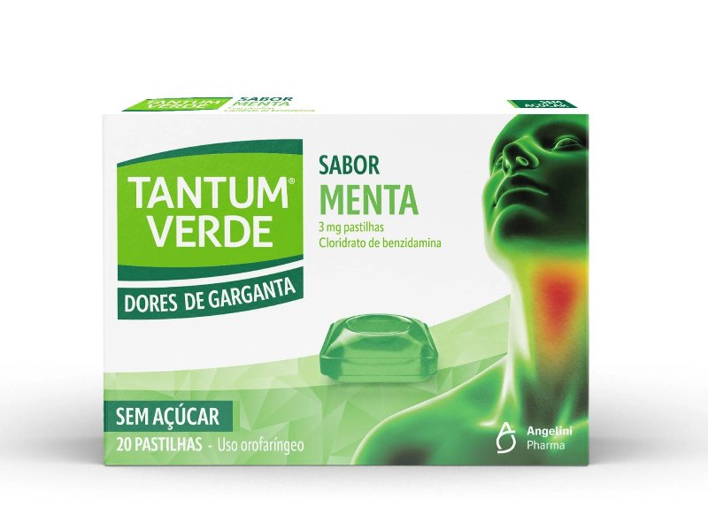 Pastilhas Tantum Verde 3Mg Menta Sem Açúcar 20Un