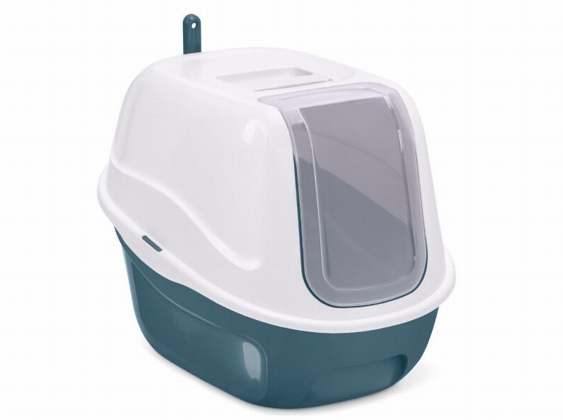 Wc Para Gato Imac Branco E Azul 55X40.5X42Cm