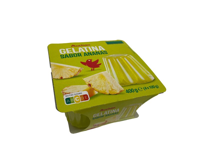 Gelatina Auchan Ananás 4X100 g