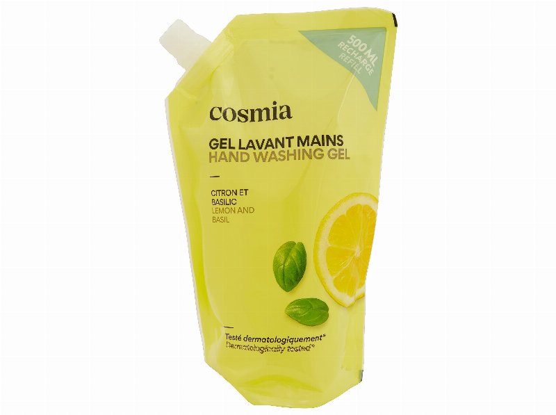 Sabonete Líquido Cosmia Recarga Limão Manjericão 500 ml