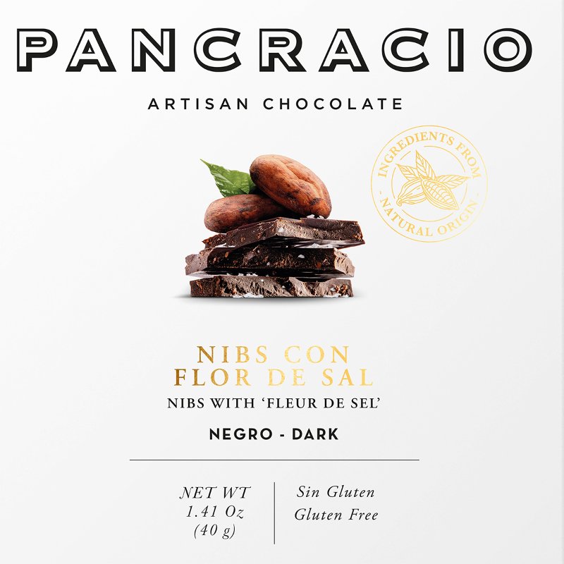 Nibs Chocolate Negro Com Flor De Sal 40 g