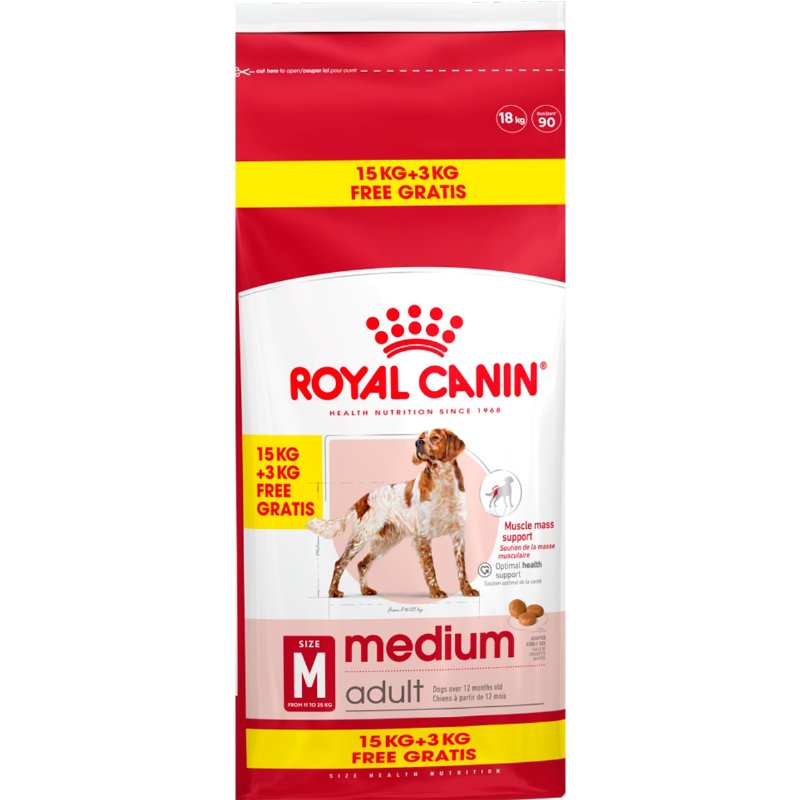 Alimento Seco Para Cão Medium Adulto 18 kg