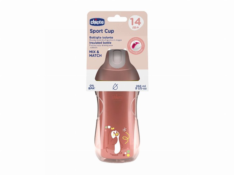 Copo Termico Chicco 14M Rosa 266 ml