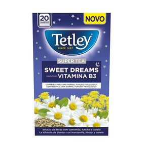 Infusão Camomila, Funcho E Canela Sweet Dreams Saquetas Tetley 20 Un