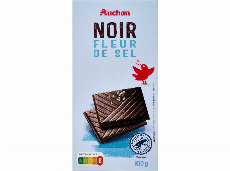 Chocolate Auchan Negro 47% Com Flor De Sal 100 g