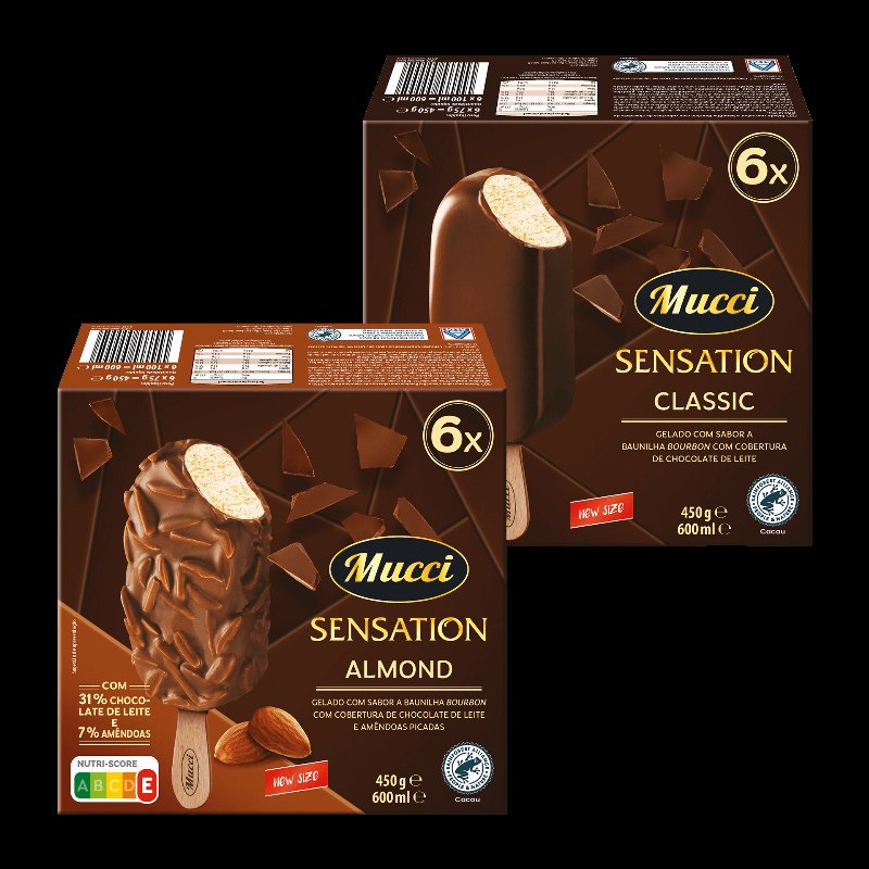 Gelado Sensation Amêndoa/ Chocolate 6 X 100 ml