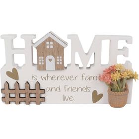 Letra Home Com Casa Branca Kasa