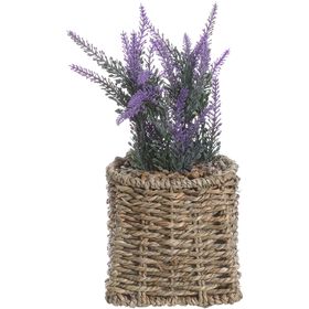 Planta Artificial Com Vaso Palha Alfazema Kasa