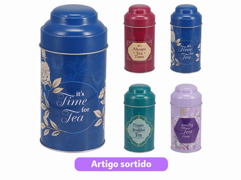 Lata Para Chá 8.5X8.5X17.5Cm Modelos Sortidos