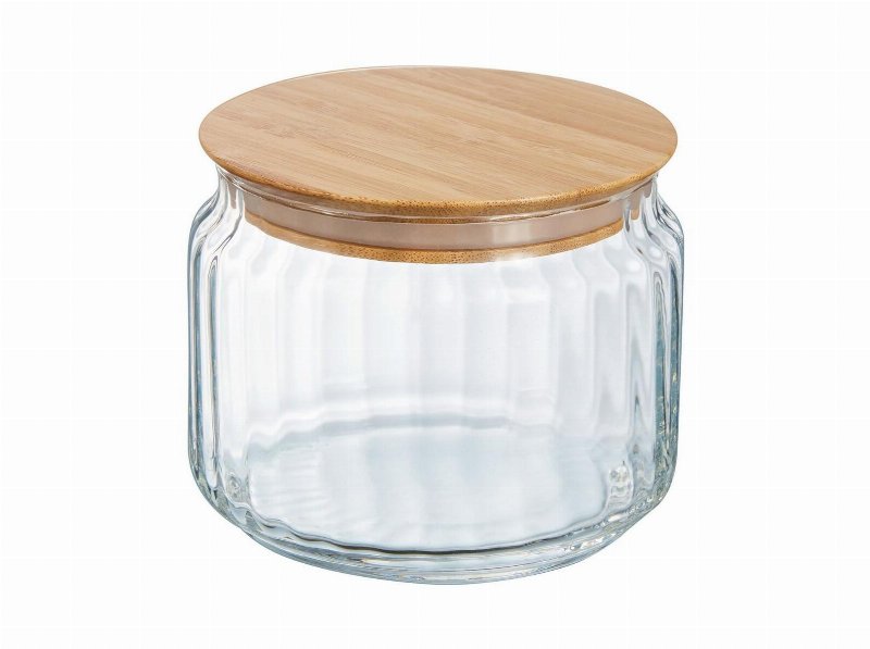 Frasco De Vidro Luminarc Com Tampa De Bambu 500 ml