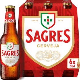 Cerveja Com Álcool Sagres 6 X 33 cl