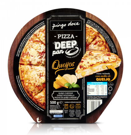 Pizza Deep Pan Queijos Pingo Doce 0.5Kg