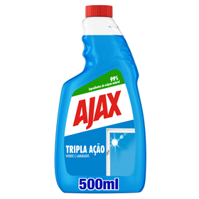 Limpa Vidros Recarga Tripla Ação Ajax 500 ml