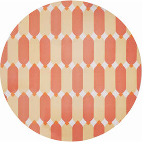 Individual Redondo 38Cm Vermelho E Amarelo Kasa