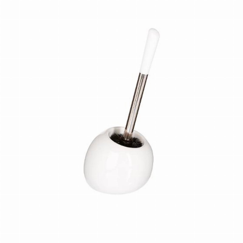 Escova Piaçaba Com Suporte Cerâmico Branco