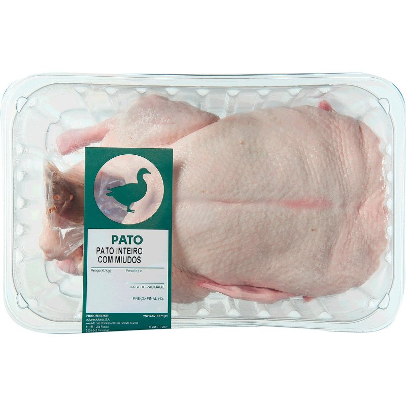 Pato Inteiro Com Miúdos Peso Aproximado Por 1.8 kg