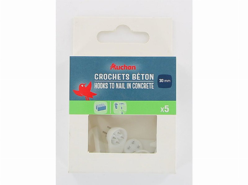 Ganchos Para Betão Auchan 5 Peças 30Mm