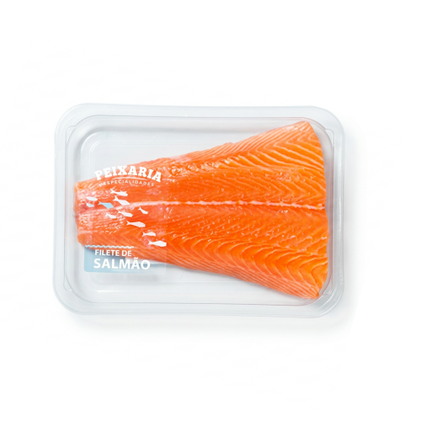 Filetes De Salmão Fresco Embalados Nossa Peixaria 0.4Kg
