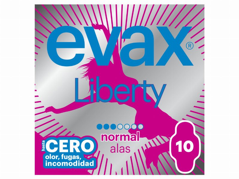 Pensos Higiénicos Evax Liberty Normal Alas 10 Un