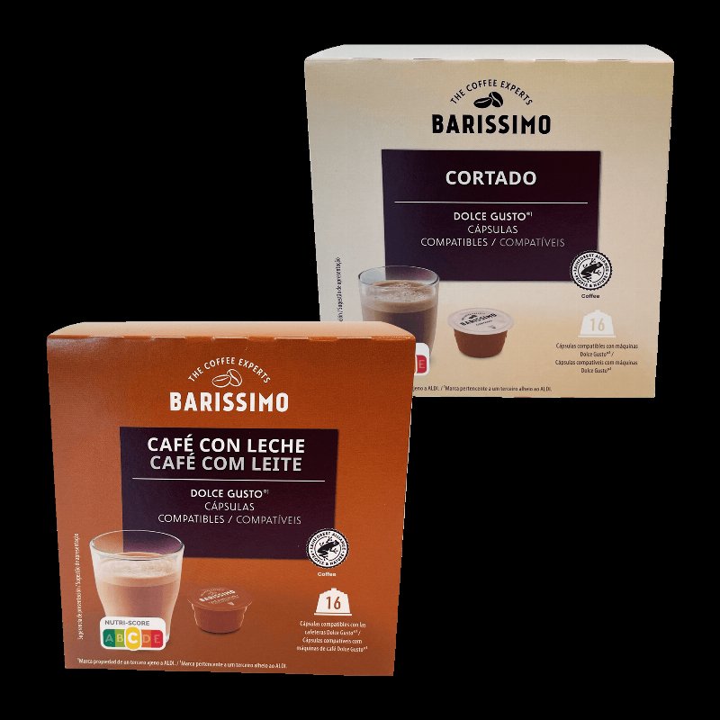 Cápsulas De Café Au Lait/ Cortado Compativéis Com Máquina Dolce Gusto; 16 Cápsulas