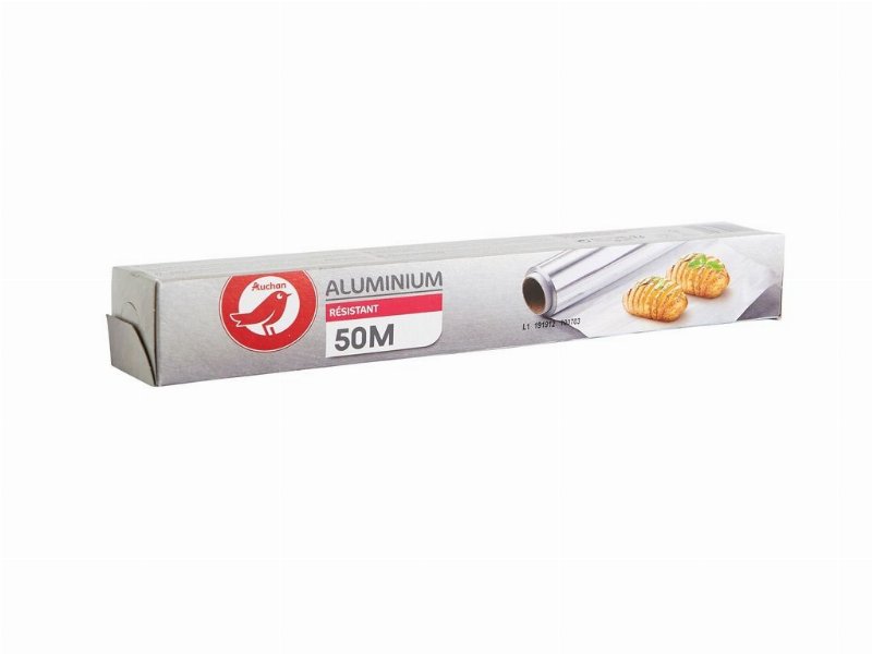 Papel Auchan Alumínio Resistente 50M