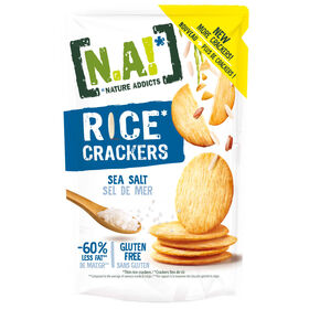 Bolachas Crackers Arroz Com Sal Sem Glúten Nature Addicts 85 gr