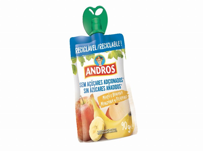 Saqueta Fruta Andros Maçã E Banana 90 g