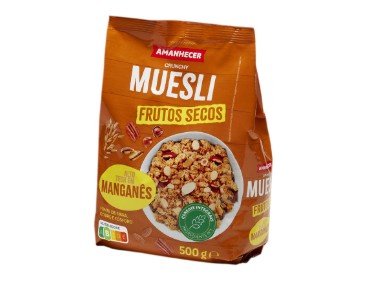 Cereais Muesli Frutos Secos 500 g Amanhecer