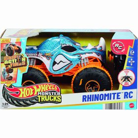 Hot Wheels - Carro Telecomandado Monster Truck 1:24 Rhinomite