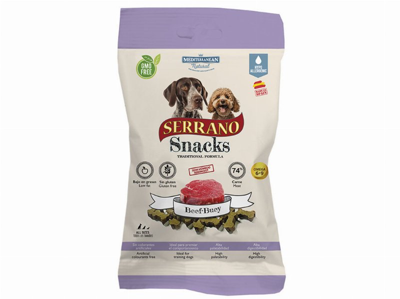 Snacks Para Cão Serrano Ham Bites Com Sabor Vaca 100 g