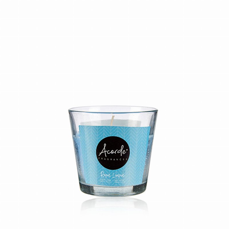 Vela Perfumada Em Copo De Vidro Roupa Limpa