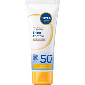 Protetor Solar Rosto Shine Control Com Cor Fps 50+ Nivea Sun  40 ml