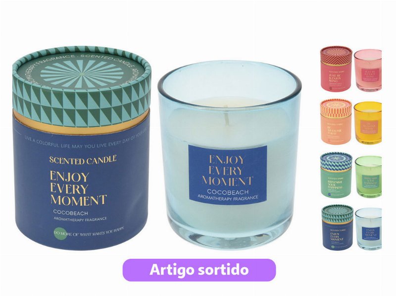 Vela Perfumada Copo Vidro 10 Cm Modelos Sortidos