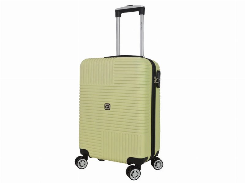 Mala De Cabine Rígida Airport Amarelo 8 Rodas 55X36X21Cm