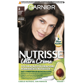 Coloração Permanente Castanho Escuro 3 Garnier Nutrisse 1 Un