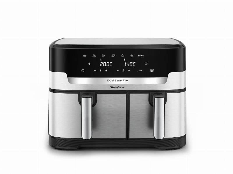 Fritadeira Sem Óleo Moulinex Easy Fry Dual Xxl Ez942Df0 11 l 2700W Com 2 Gavetas