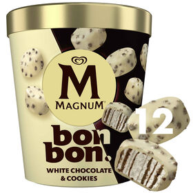 Gelado Bombom Chocolate Branco E Cookies Magnum 204 ml (12 Un)