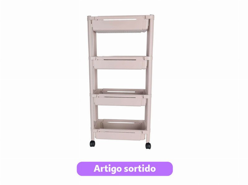 Organizador Com 4 Prateleiras Codil Extensível 37.5X15X79 Cm Cores Sortidas
