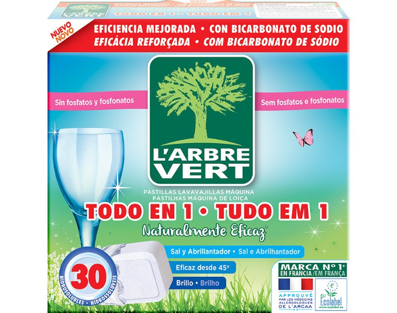 Detergente Máquina Da Loiça Pastilhas L Arbre Vert 30 Und