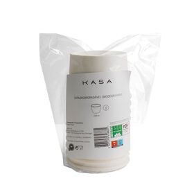Conjunto 10 Taças Papel Pequenas Sobremesa Branco 23 cl Kasa