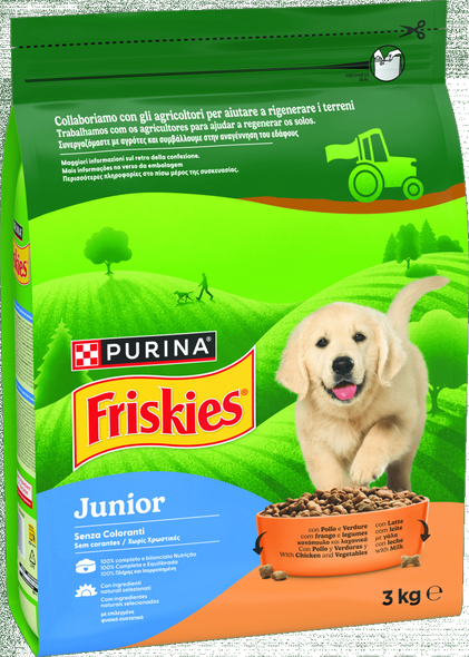 Comida Seca Para Cão Júnior Com Frango Purina Friskies 3Kg