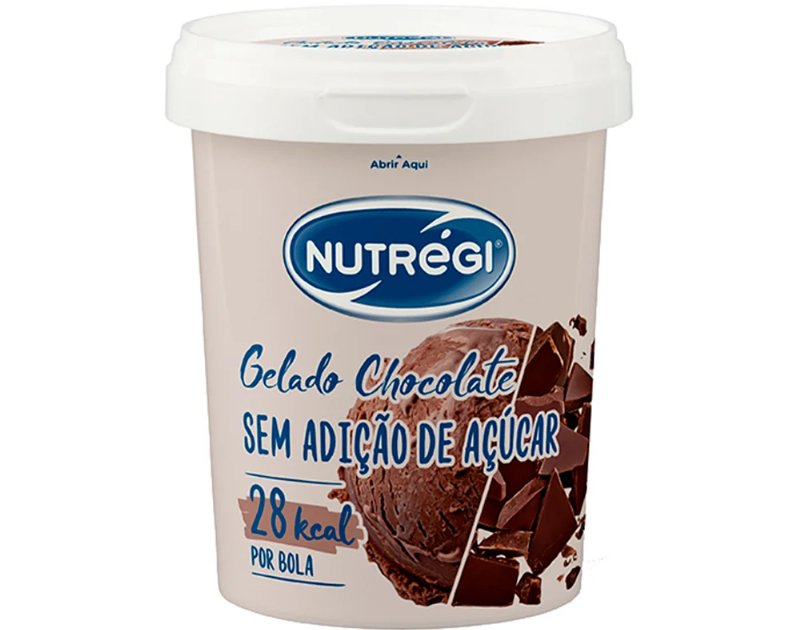 Gelado Nutrégi Sem Açúcar Adicionado Chocolate 500 ml