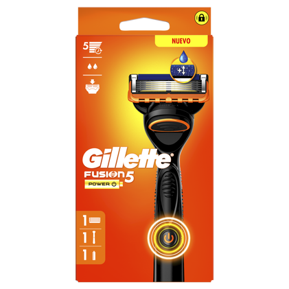Máquina De Barbear Fusion5 Power Com 1 Recarga Gillette 1Un