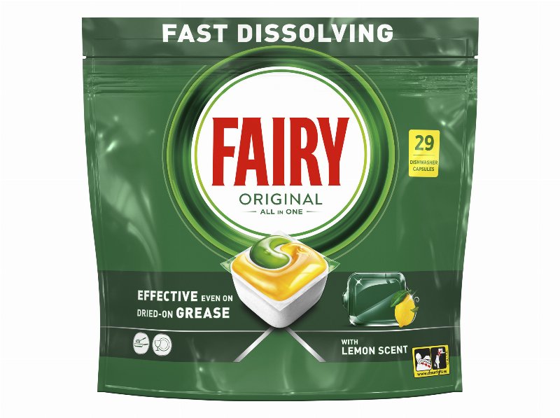 Detergente Loiça Máquina Fairy Tudo Em Um Original 29Pastilhas
