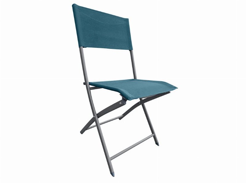 Cadeira Dobrável Gardenstar Metal Textilene Azul 42X53.5X81.5Cm