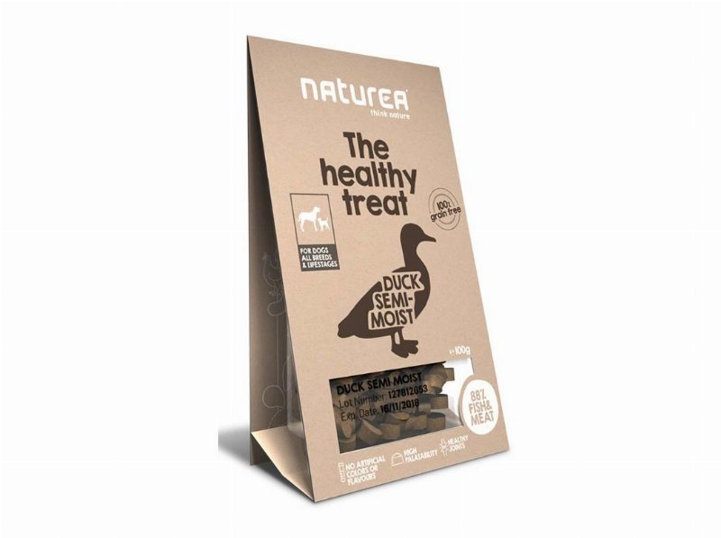 Treats Cão Naturea Pato Semi-Moist 100 g